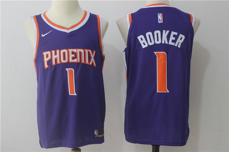 2017 Men Phoenix Suns #1 Booker Nike purple NBA Jerseys